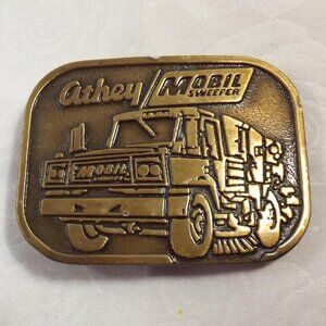 Athey MOBIL Sweeper Distressed Belt Buckle